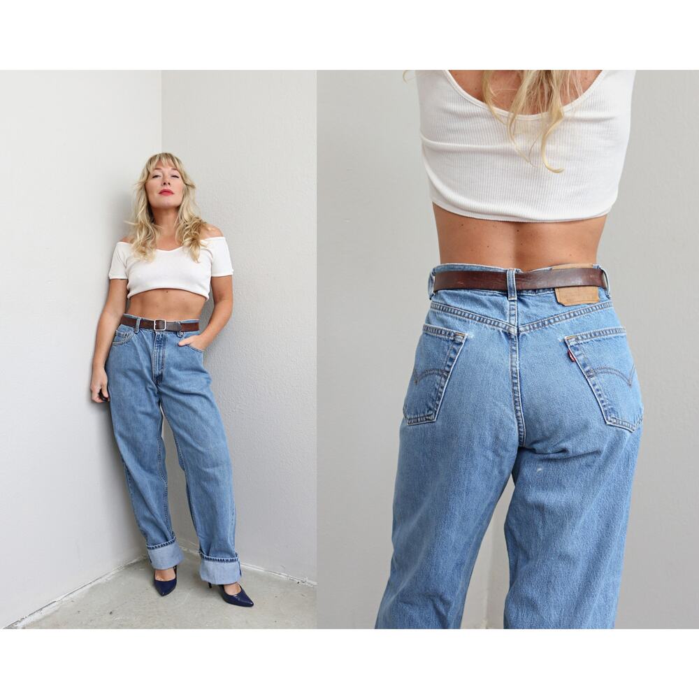 1990's Vintage Levi's 550 Relaxed Fit Jeans ~ Women's LG to XL 34" to 35" Waist